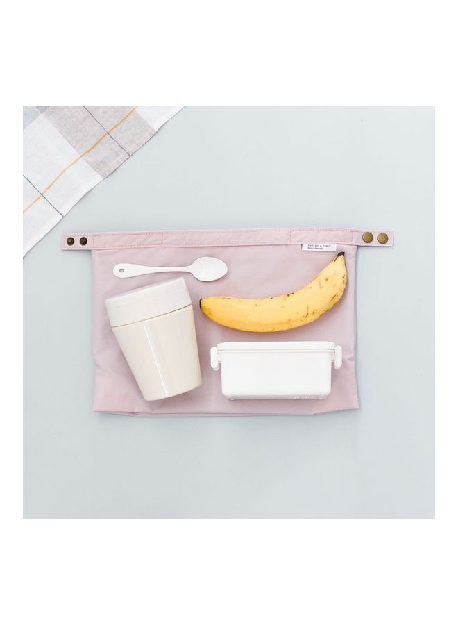 Sharpdo Waterproof Multifunctional Reusable Folding Lunch Bag Pink 22.5x14x13cm - Image 3