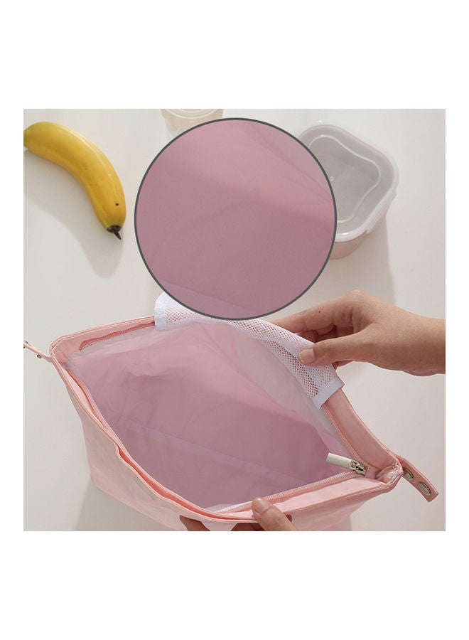 Sharpdo Waterproof Multifunctional Reusable Folding Lunch Bag Pink 22.5x14x13cm - Image 4