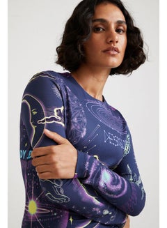 DESIGUAL Casual Printed Long Sleeve Dresses Blue  - Image 2