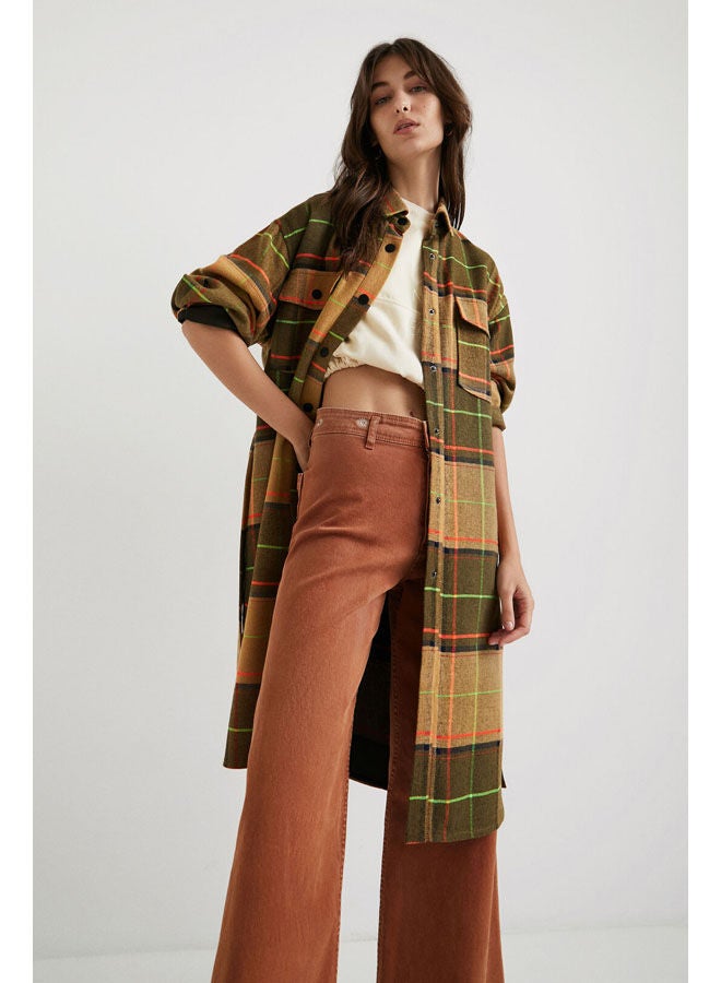 DESIGUAL Casual Collared Neck Overcoat Beige  - Image 3