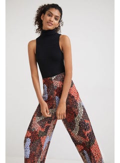DESIGUAL Casual High-Rise Pants Red  - Image 3