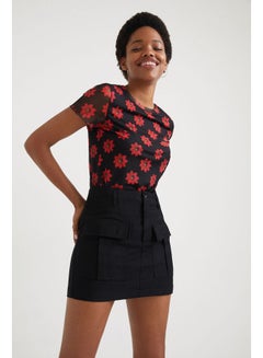 DESIGUAL Casual High-Rise Skirts Black  - Image 1