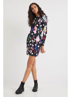 DESIGUAL Casual Colour Blocked Long Sleeve Dresses Multicolour  - Image 2