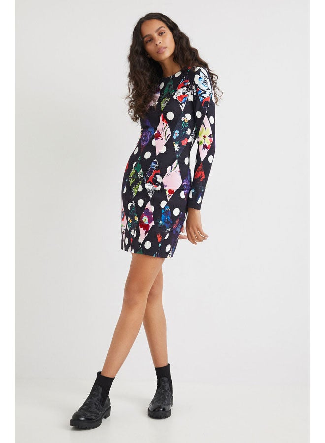 DESIGUAL Casual Colour Blocked Long Sleeve Dresses Multicolour  - Image 2