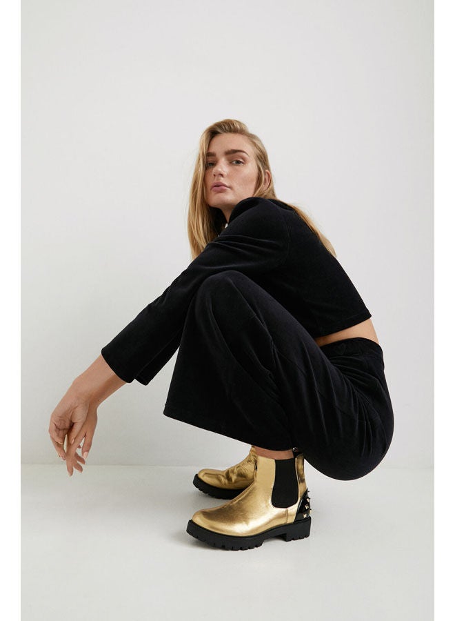DESIGUAL Casual High-Rise Pants Black  - Image 3