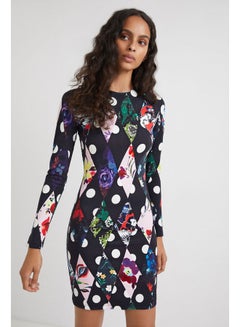 DESIGUAL Casual Colour Blocked Long Sleeve Dresses Multicolour  - Image 5