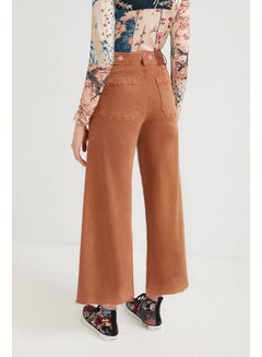 DESIGUAL Casual High-Rise Pants Brown  - Image 2