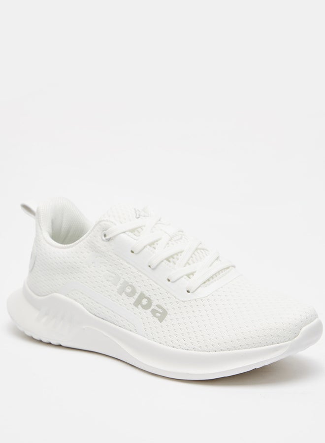 Kappa Men's Textured Lace-Up Walking Shoes White  - Image 2