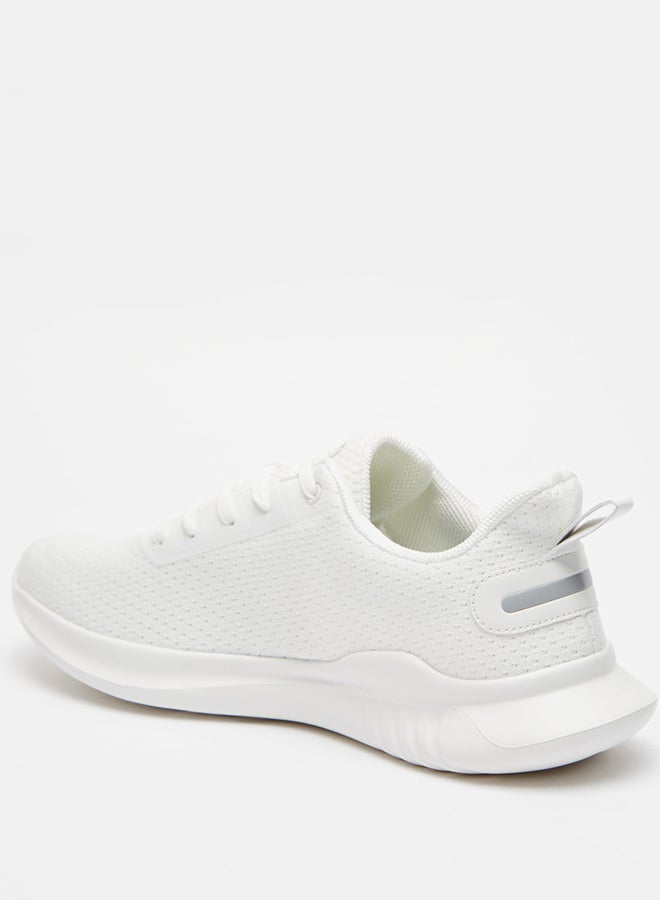 Kappa Men's Textured Lace-Up Walking Shoes White  - Image 3