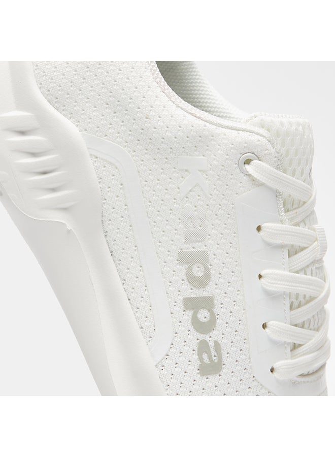 Kappa Men's Textured Lace-Up Walking Shoes White  - Image 4