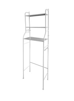 Toilet Storage Rack 3 Tier For Bathroom Steel Frame Premium Quality White L48 x D25 x H150 - v1643131594/N48593839A_1