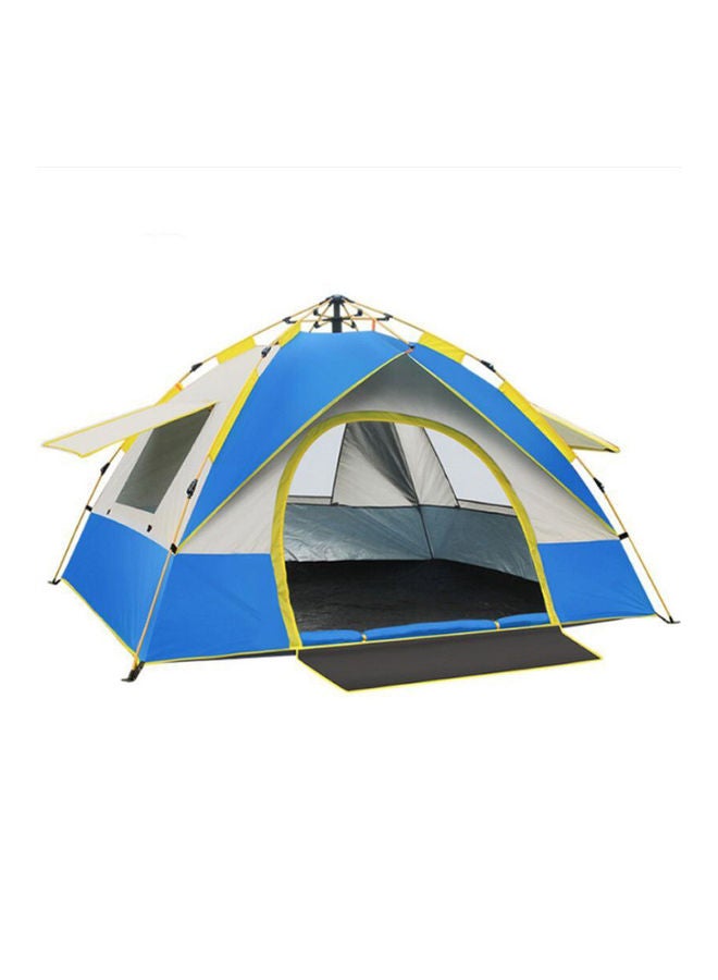 2-3 People Outdoor Camping Fully Automatic Quick Opening Tent With One Door And Three Windows Blue/White 200 x 147 x 126cm - v1643172660/N52478605A_1