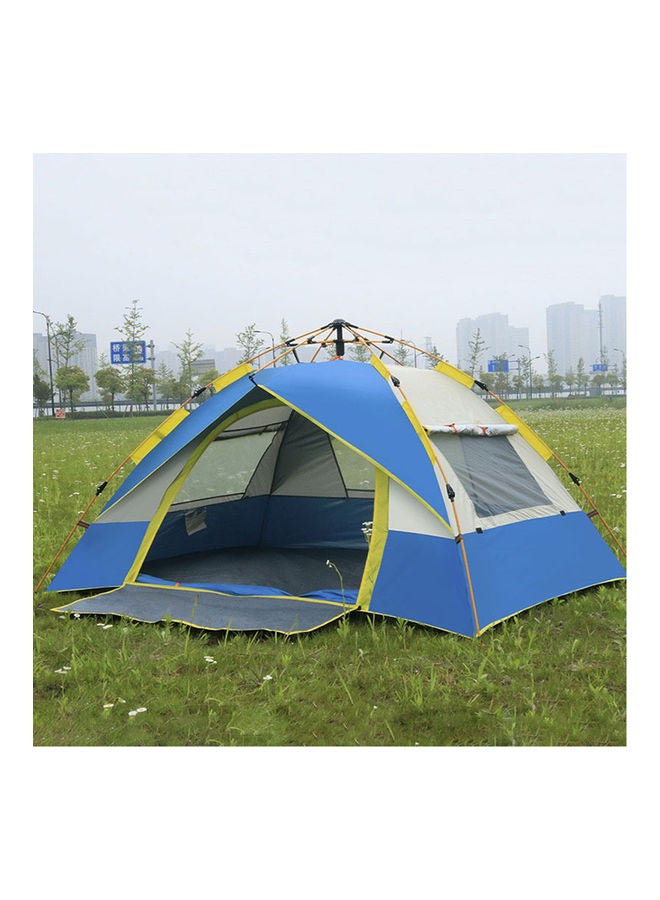 2-3 People Outdoor Camping Fully Automatic Quick Opening Tent With One Door And Three Windows Blue/White 200 x 147 x 126cm - v1643172660/N52478605A_2