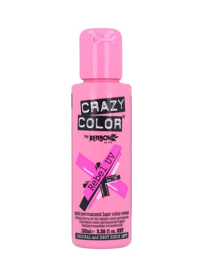Renbow - Crazy Color Semi-Permanent Hair Dye UV No 78 Rebel 100ml - Image 1