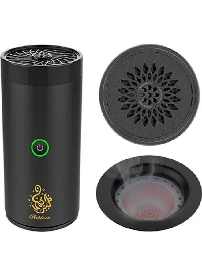 Bosidin USB Rechargeable Incense Burner for Car and Home Black 14 x 6 x 6cm  - Image 1