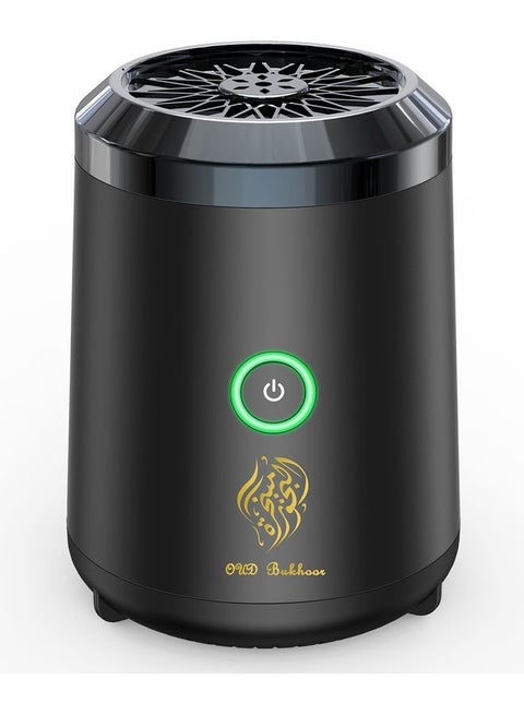 USB Mini Type-C Power Rechargeable Incense Burner for Car and Home Black 9.8 x 6.7 x 7.4cm