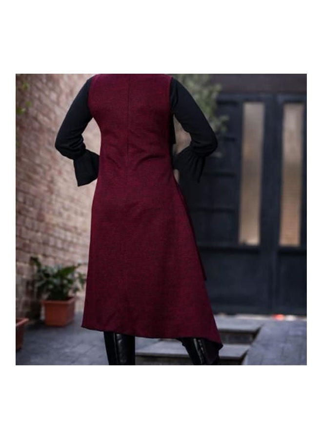 Generic - Casual Plain Basic  Tunic Red - Image 1