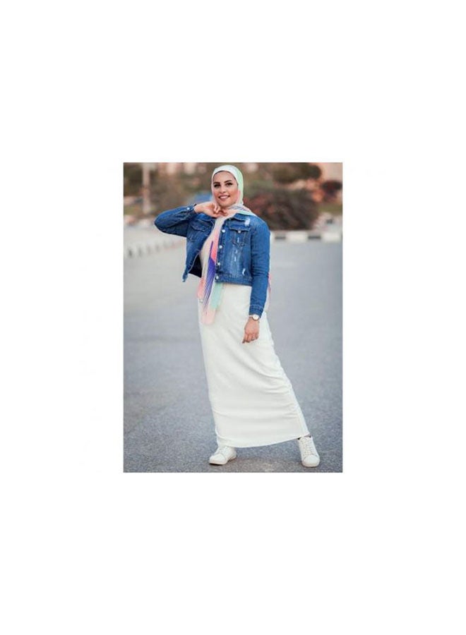 Generic - Casual Plain Basic Maxi High-Rise Skirts White - Image 1