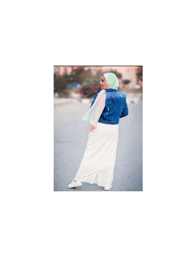 Generic - Casual Plain Basic Maxi High-Rise Skirts White - Image 1