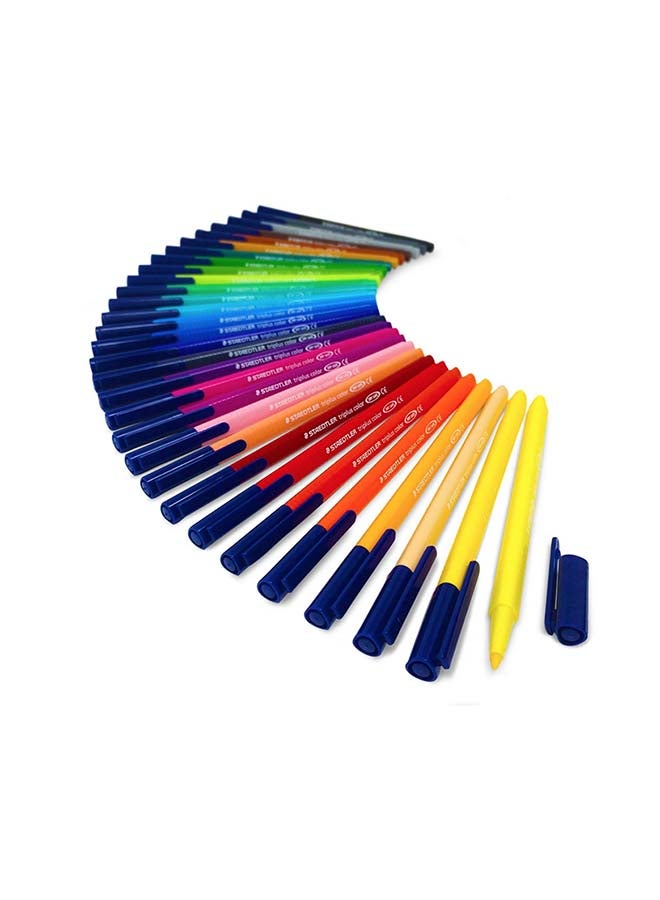 STAEDTLER - Staedtler Triplus Colour Fibre Tip Tin Of 30 Multicolor - Image 1