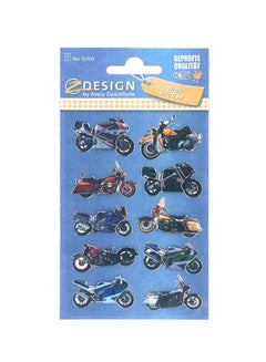 AVERY Z-Design 3D Motorcycles Deco Stickers Yellow/Green/Blue 