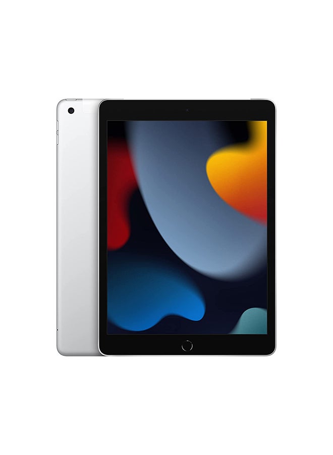 Apple - iPad 2021 (9th Generation) 10.2-Inch, 256GB, WiFi, 4G LTE, Silver With Facetime - Middle East Version - Image 1