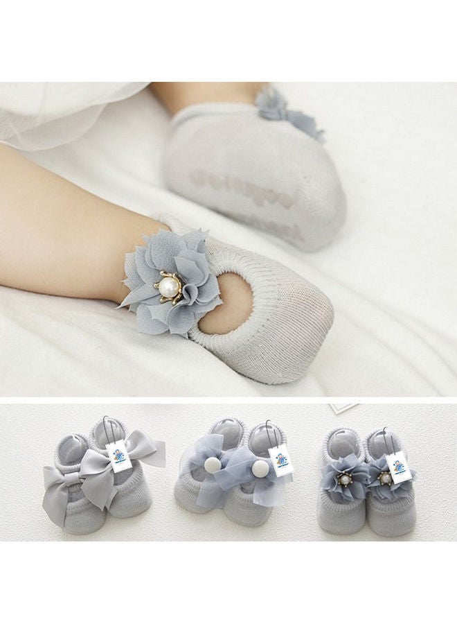 YES!TWOGO 3 Pairs Of Baby Breathable Non-Slip Floor Socks  - Image 2