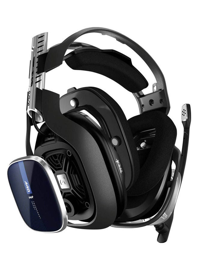 ASTRO - ASTRO Gaming A40 TR Wired Gaming Headset, ASTRO Audio V2, Dolby ATMOS, 3.5mm Audio Jack, Swappable Mic, for PS5, PS4, PC, Mac, Nintendo Switch, Mobile - Black/Blue - Image 1