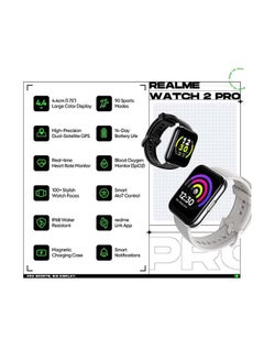 realme Smart Watch 2 Pro with 1.75 inch HD Super Bright Touchscreen Dual-Satellite GPS 14-Day Battery SpO2 And Heart Rate Monitoring IP68 Water Resistance Metallic Silver  - Image 5