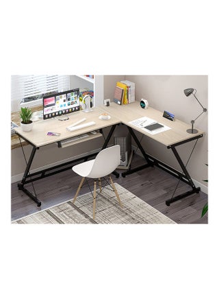 Gaming Table Computer Desk With Stand Beige 161x51x74cm - v1643276997/N52485139A_1
