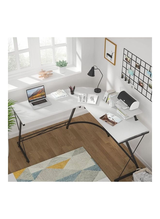 JANTENS - Gaming Table Computer Desk With Stand White 129x46x74cm - Image 1