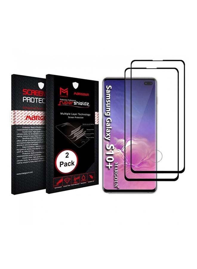 MARGOUN 2-Piece 3D Screen Protector Glass For Samsung Galaxy S10 Plus clear - Image 1