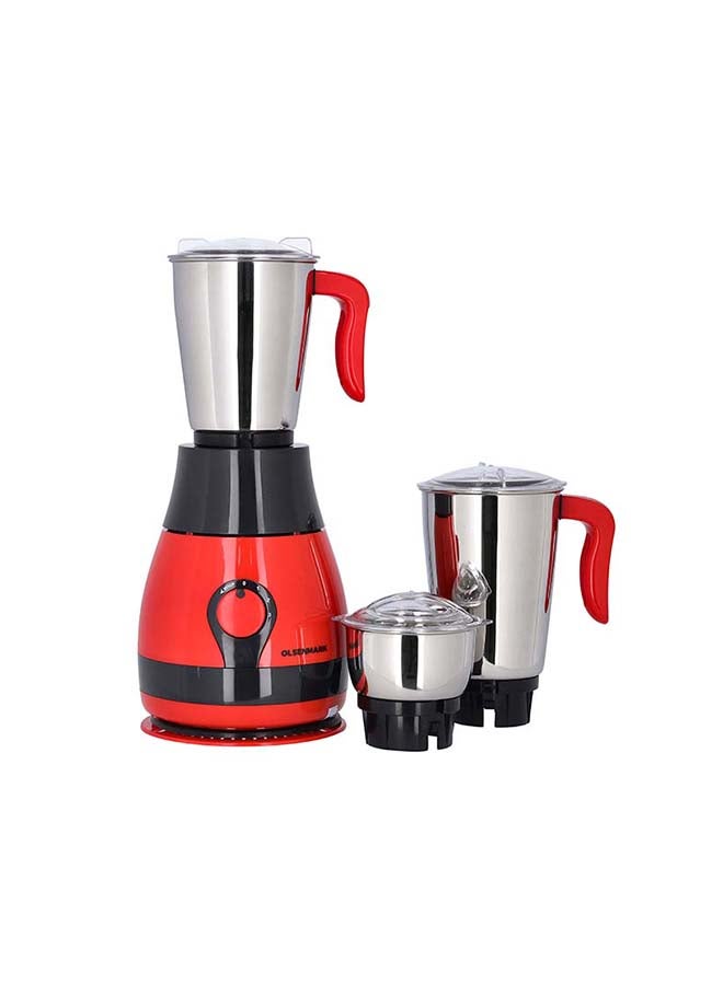 3 In 1 Mixer Grinder With 3 Stainless Steel Jars, 3 Speed Control, Wet & Dry Grinding and Juice Blender 750 W OMSB2319 Red/Black/Silver - v1643279724/N20682154A_1