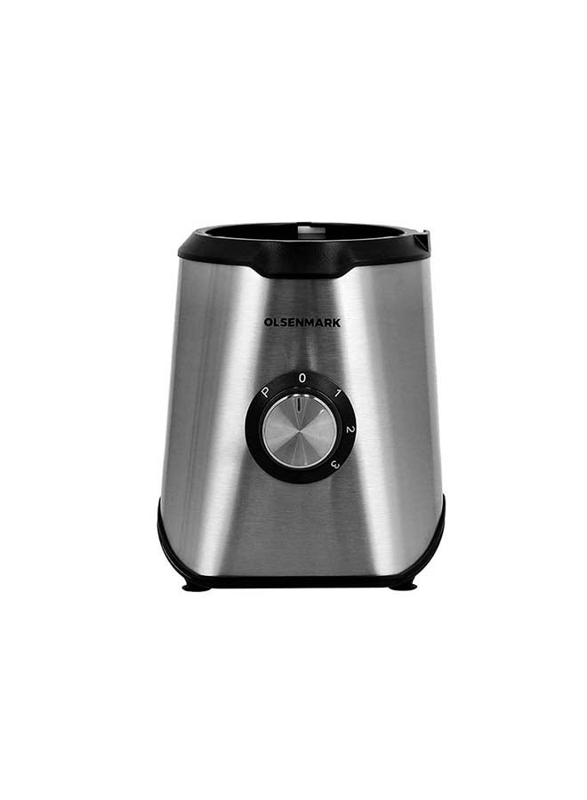 Olsenmark - 2-In-1 Premium Blender With Glass Jar 1.5 L 800.0 W OMSB2470 Silver and black - Image 1