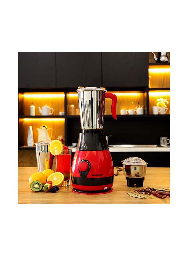 3 In 1 Mixer Grinder With 3 Stainless Steel Jars, 3 Speed Control, Wet & Dry Grinding and Juice Blender 750 W OMSB2319 Red/Black/Silver - v1643279725/N20682154A_2