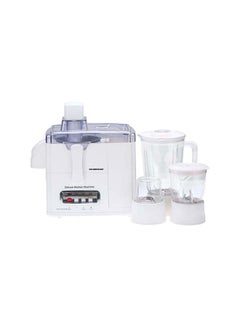 Olsenmark 4-in-1 Blender Food Processor & Juicer | Multifunctional Smoothie Maker, Juicer, Compact Electric Blender, Chopper & Grinder - 1.5L Jug, 2-Speed Pulse Function for Ice Crusher 1500 ml 400 W OMSB2383 White/Clear  - Image 4