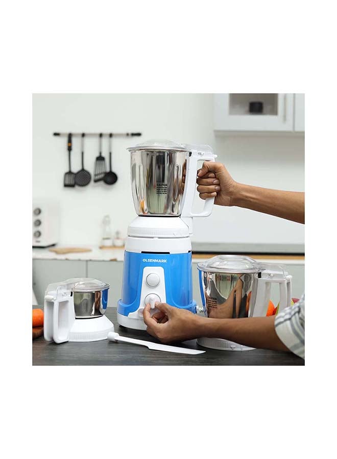 أولسنمارك مطحنة وخلاط 2 في 1 1.5 L 750.0 W OMSB2481 أزرق وأبيض  - Image 4