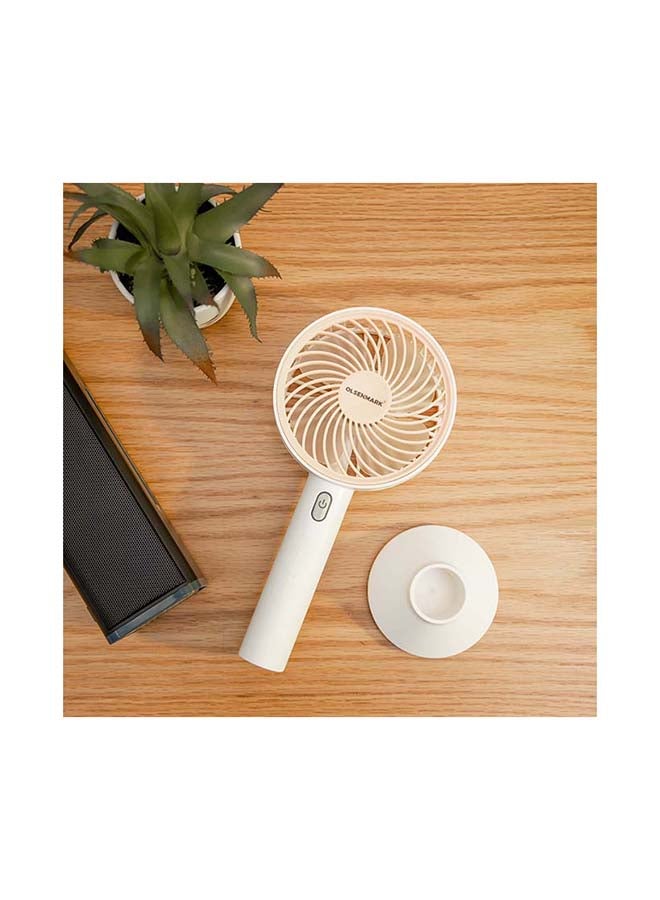 أولسنمارك مروحة قابلة للشحن صغيرة OMF1802 أبيض - Image 2