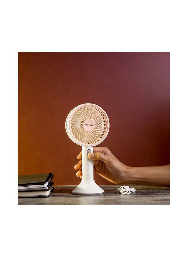 أولسنمارك مروحة قابلة للشحن صغيرة OMF1802 أبيض - Image 3