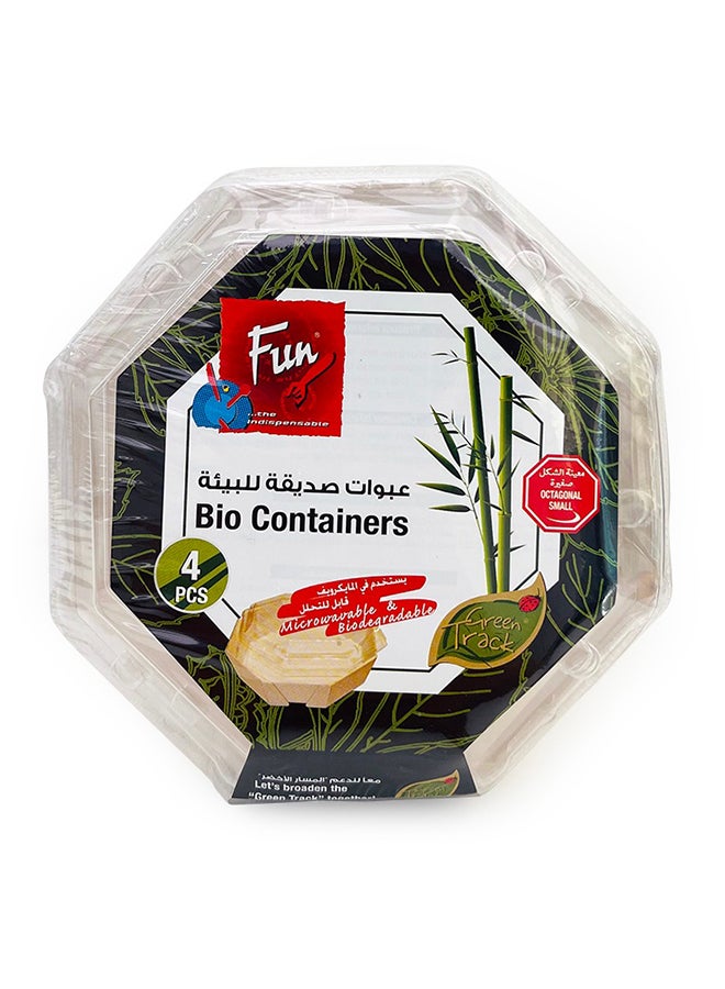 Fun 4-Piece Bio Small Containers White  - Image 1