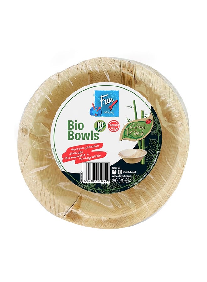 Fun 10-Piece Bio Bowls Brown  - Image 1