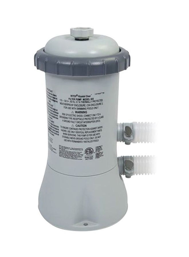 انتكس مضخة فلتر خرطوشة سهلة التركيب بجهد 110-120 فولت لأحواض السباحة فوق الأرض 25x36x27سم - Image 1