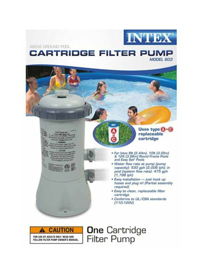 انتكس مضخة فلتر خرطوشة سهلة التركيب بجهد 110-120 فولت لأحواض السباحة فوق الأرض 25x36x27سم - Image 5