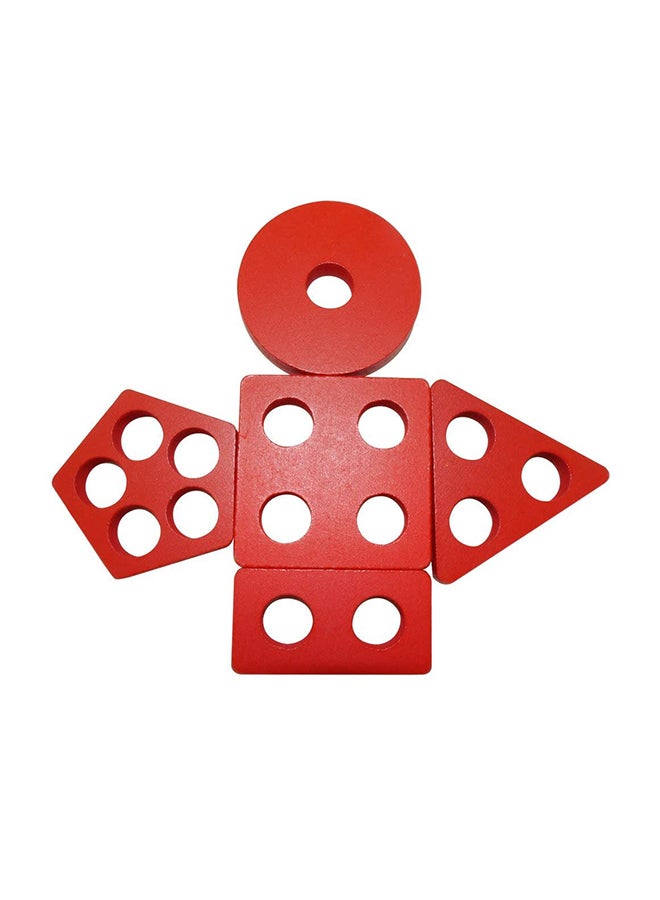 kizh - 21 Piece Wooden Educational Shape Sorter Preschool Toddler Toy Game Set For Kids - Image 1