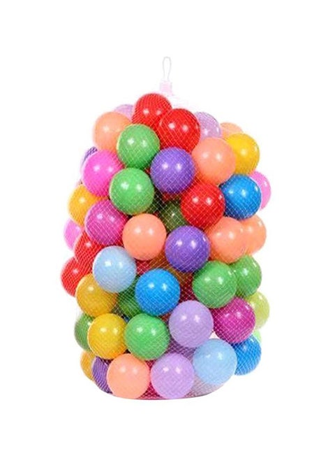 100-Piece Smooth Edges And Germ Free Design Vibrant Colors Pool Ball Set 7x7x7cm