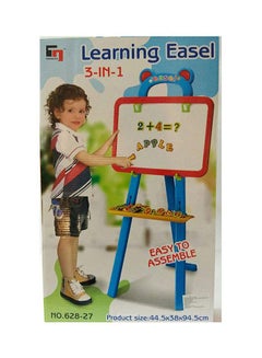 kidzone 84-Piece 3 In 1 Educational Magnetic Chalk Board Learning Easel Set For Kids Multicolour  - Image 1