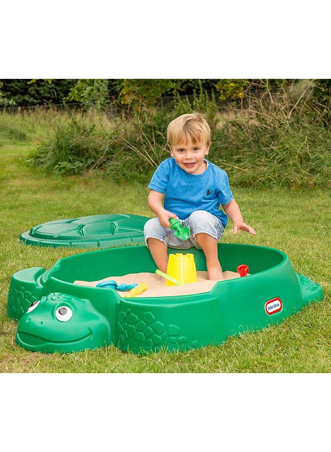 little tikes - Classic Shape Lightweight Fantastic Sea Turtle Sandbox Summer Play Set For Kids 38.75x43.25x12inch - Image 1
