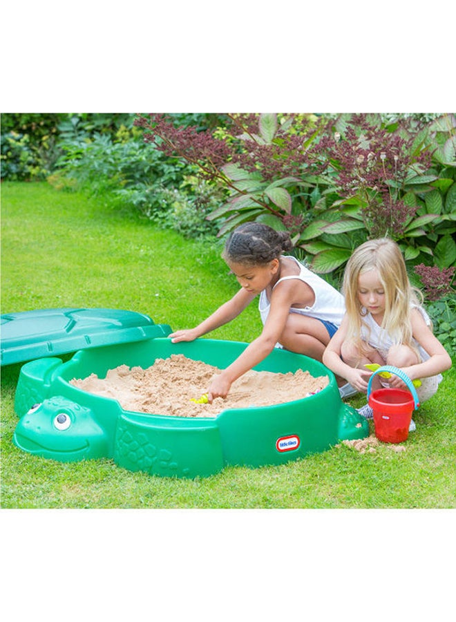 little tikes - Classic Shape Lightweight Fantastic Sea Turtle Sandbox Summer Play Set For Kids 38.75x43.25x12inch - Image 1