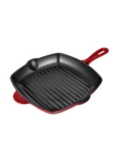PROCILA Cast Iron Grill Pan Red/Black 26cm  - Image 1