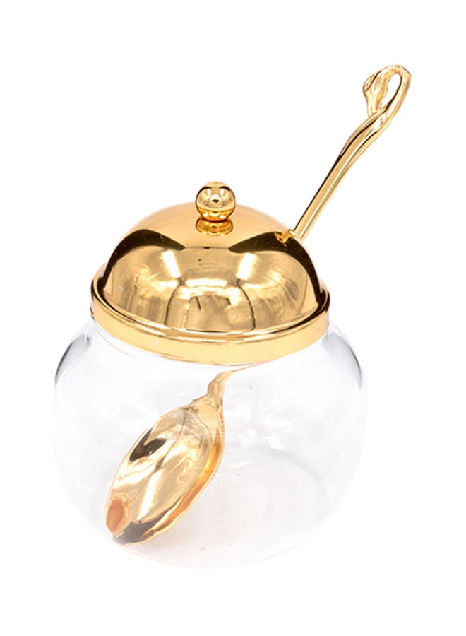 Dania 2-Piece Sugar Bowl Set With Stand Gold 5x5x5cm  - Image 3